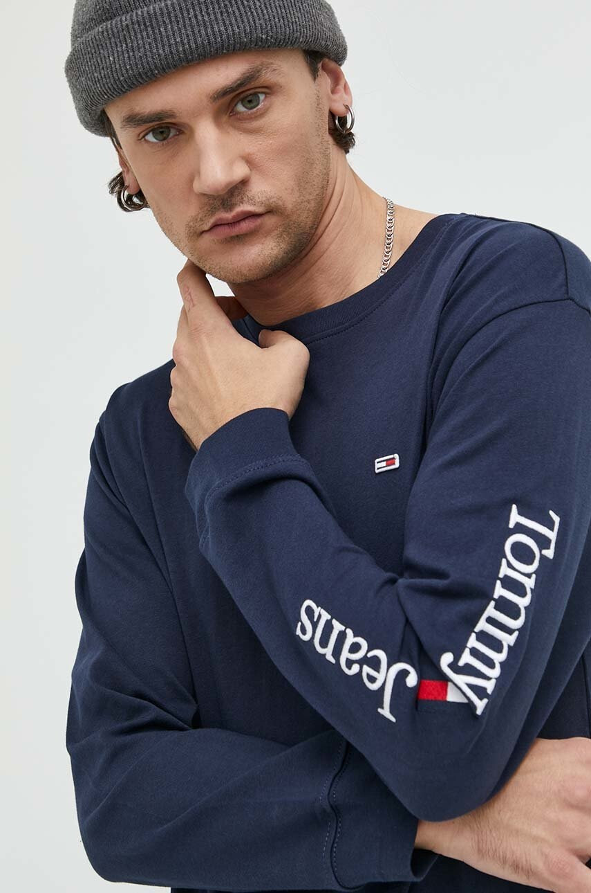 Tommy Jeans Памучна блуза с дълги ръкави - Pepit.bg
