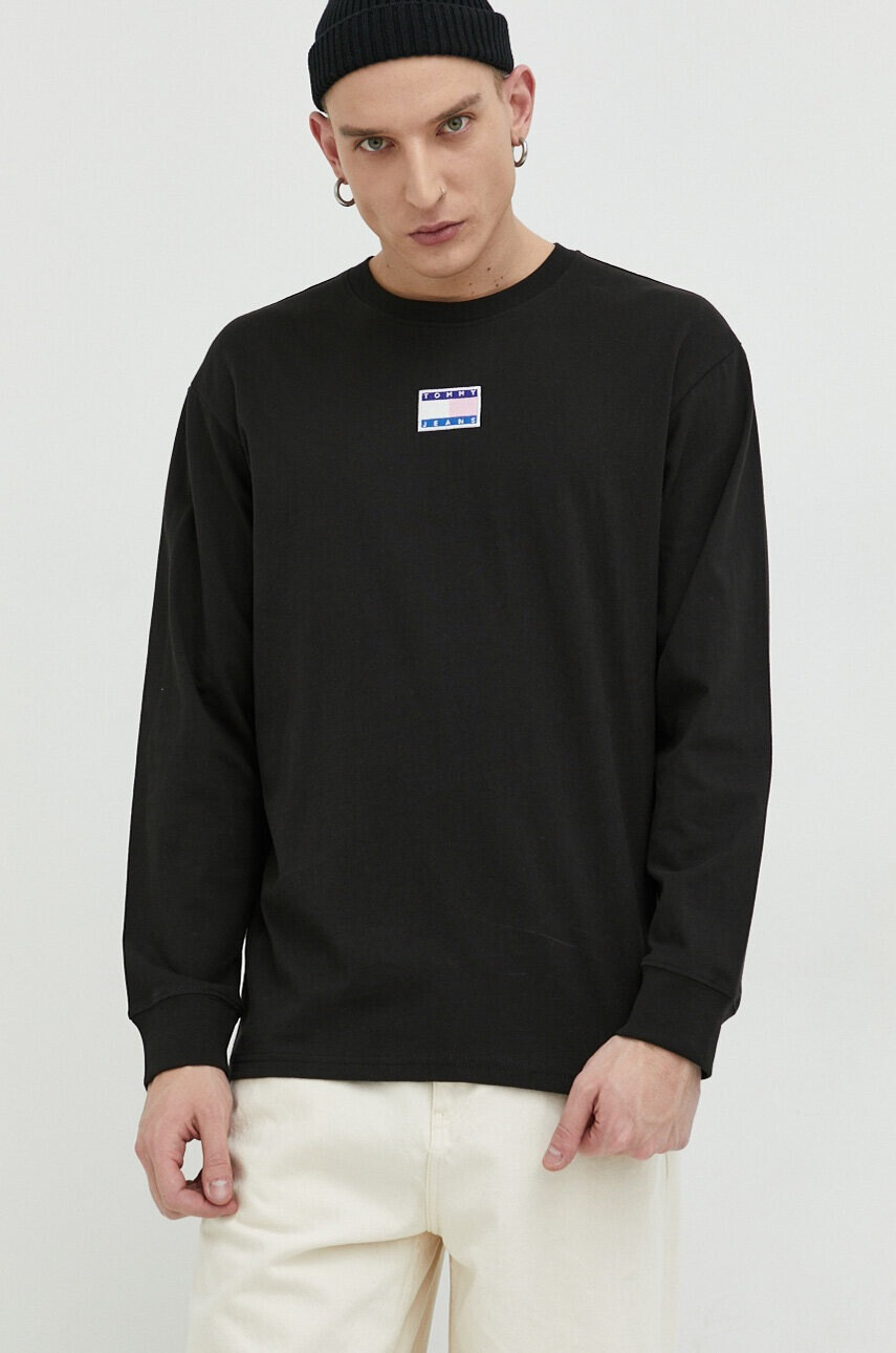 Tommy Jeans Памучна блуза с дълги ръкави - Pepit.bg