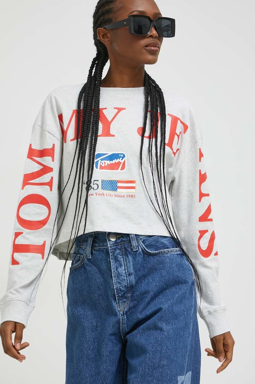 Tommy Jeans Памучна блуза с дълги ръкави - Pepit.bg