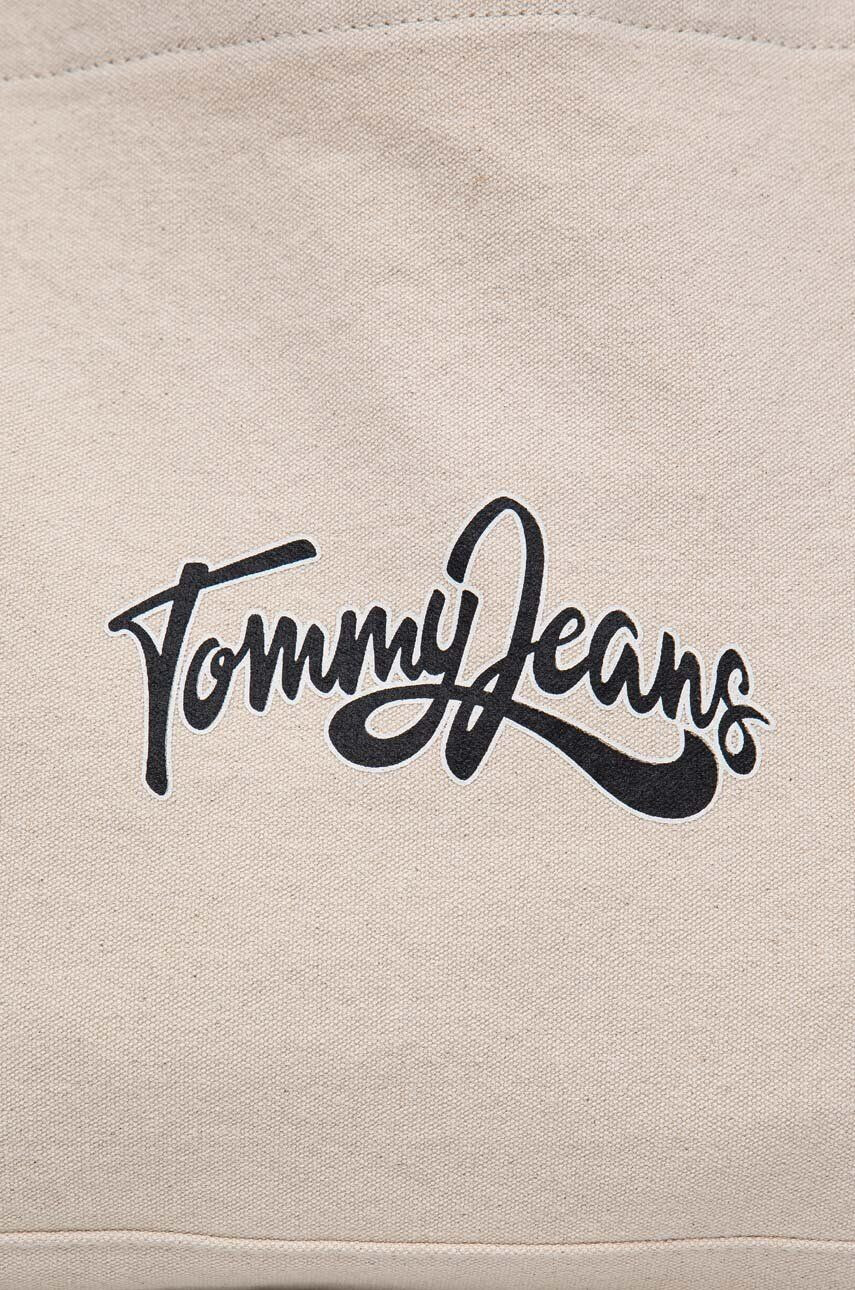 Tommy Jeans Памучна чанта в бежово - Pepit.bg