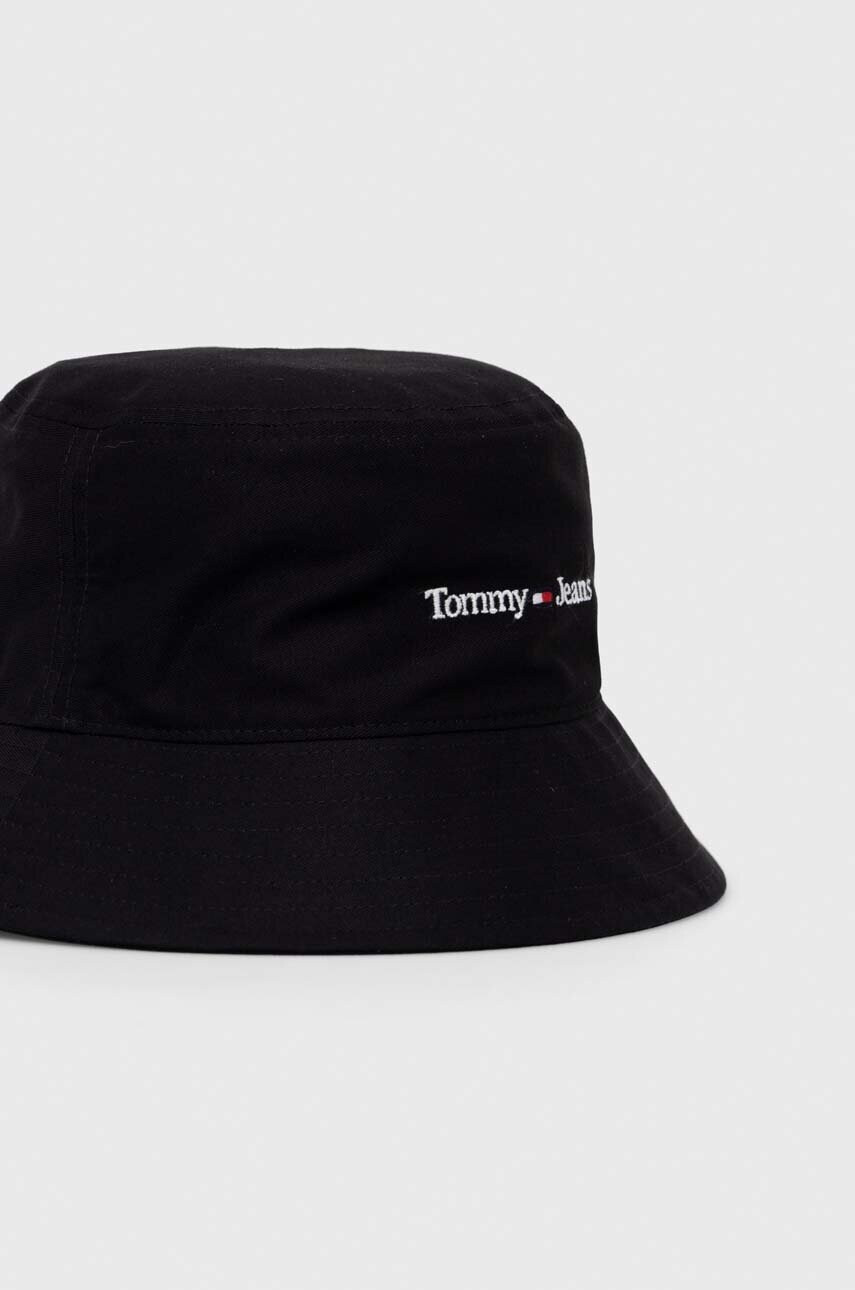 Tommy Jeans Памучна капела в черно от памук - Pepit.bg