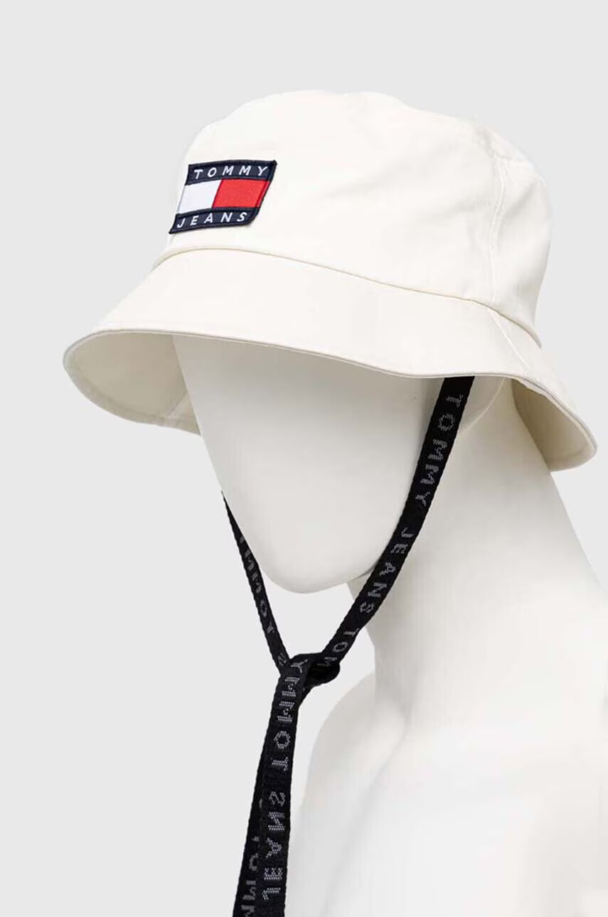 Tommy Jeans Памучна капела в бяло от памук - Pepit.bg