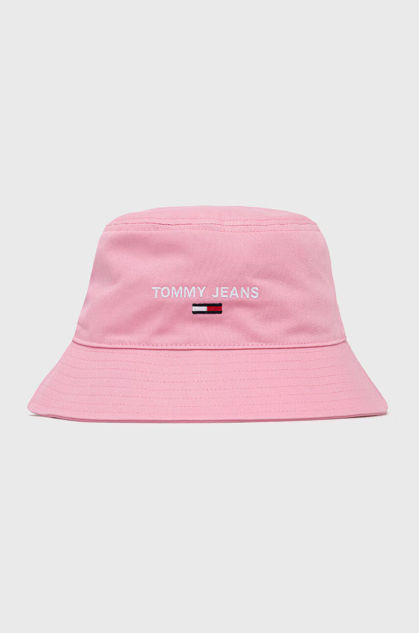 Tommy Jeans Памучна капела в розово от памук - Pepit.bg