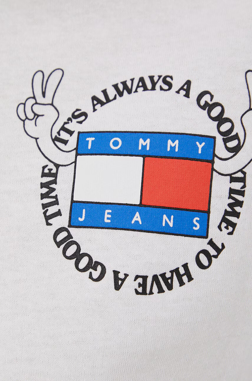 Tommy Jeans Памучна тениска в бяло - Pepit.bg