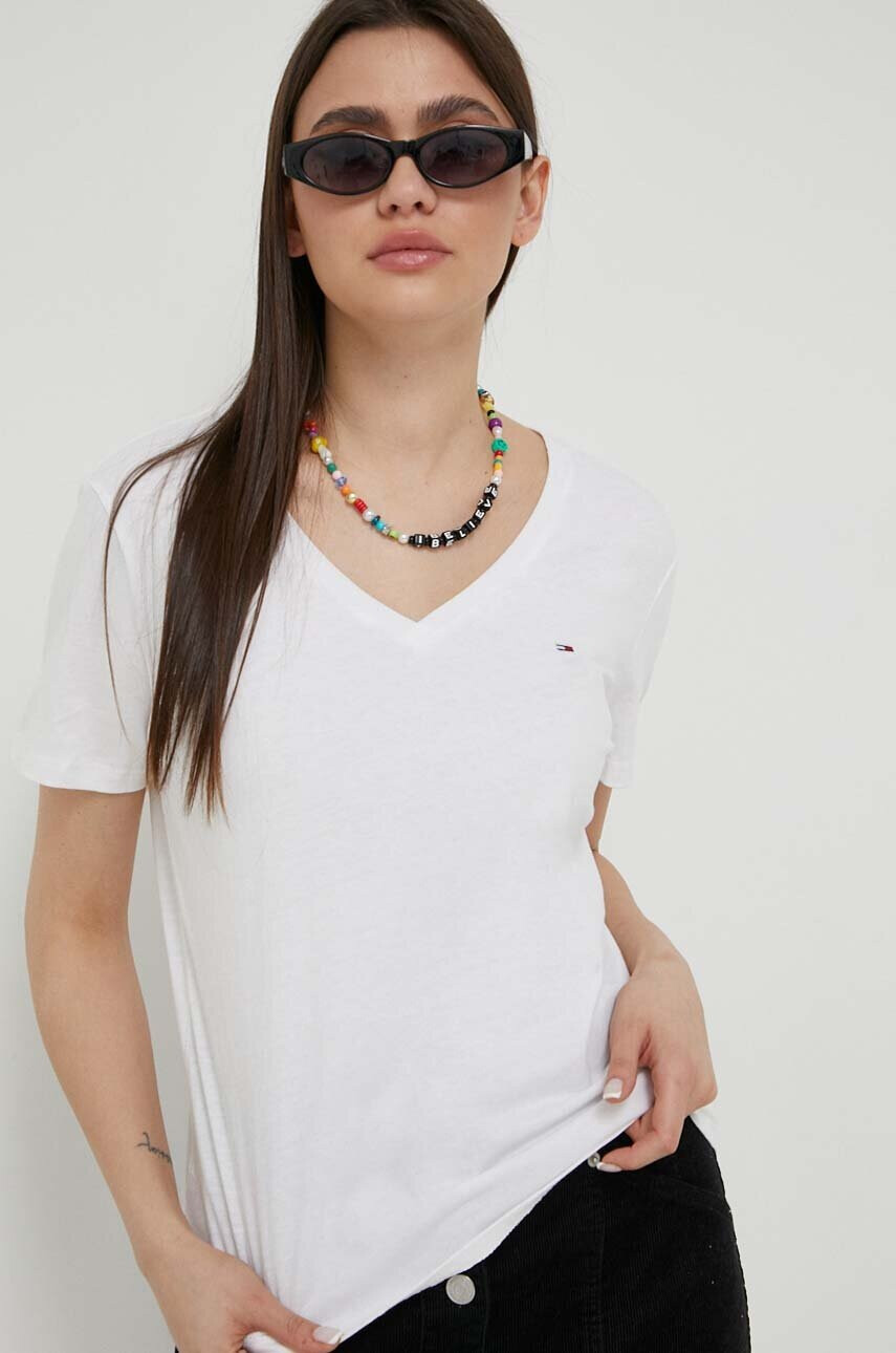 Tommy Jeans Памучна тениска (2 броя) в бяло - Pepit.bg