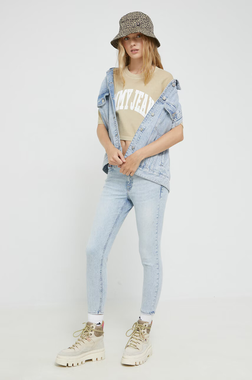 Tommy Jeans Памучна тениска с принт - Pepit.bg