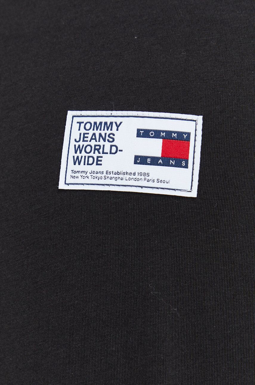 Tommy Jeans Памучна тениска в червено с принт - Pepit.bg