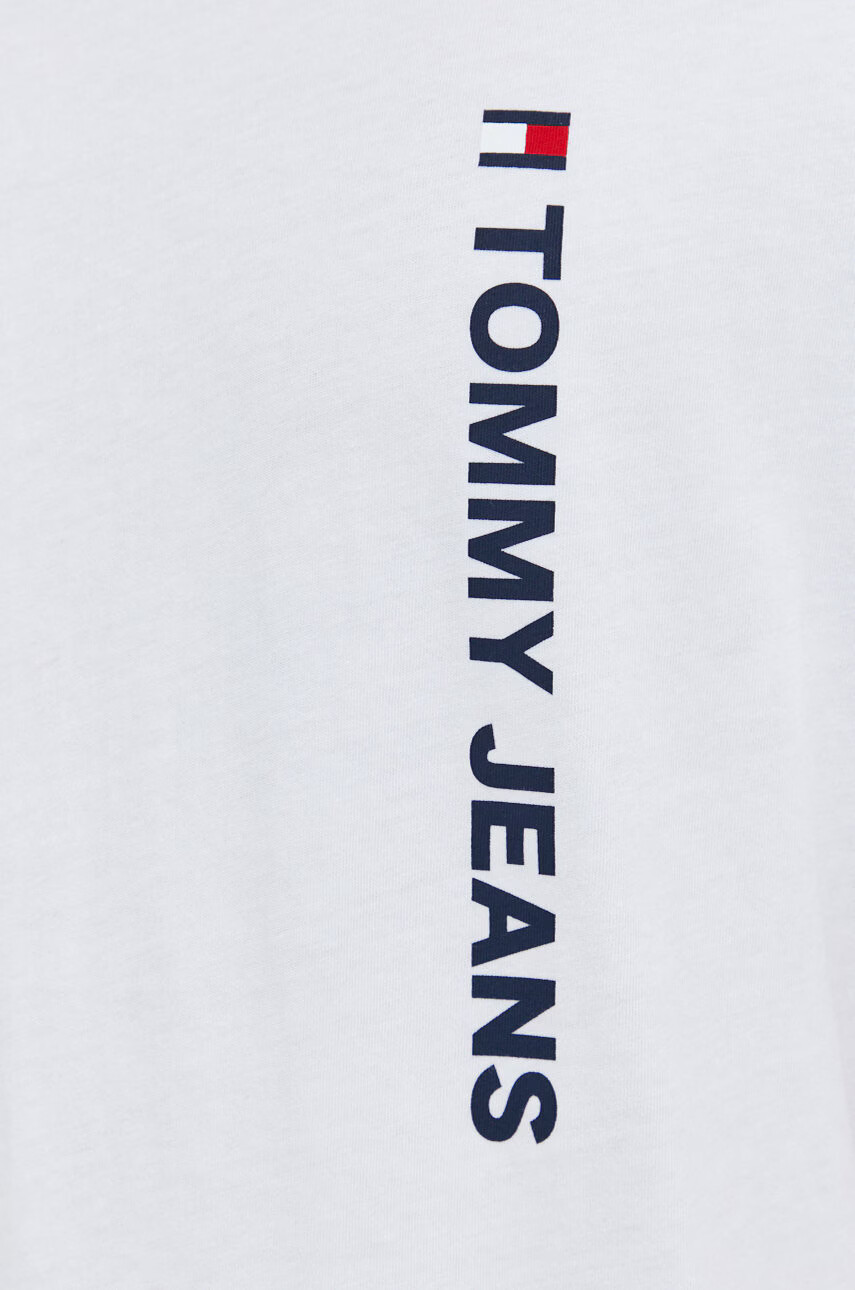 Tommy Jeans Памучна тениска в черно с принт - Pepit.bg