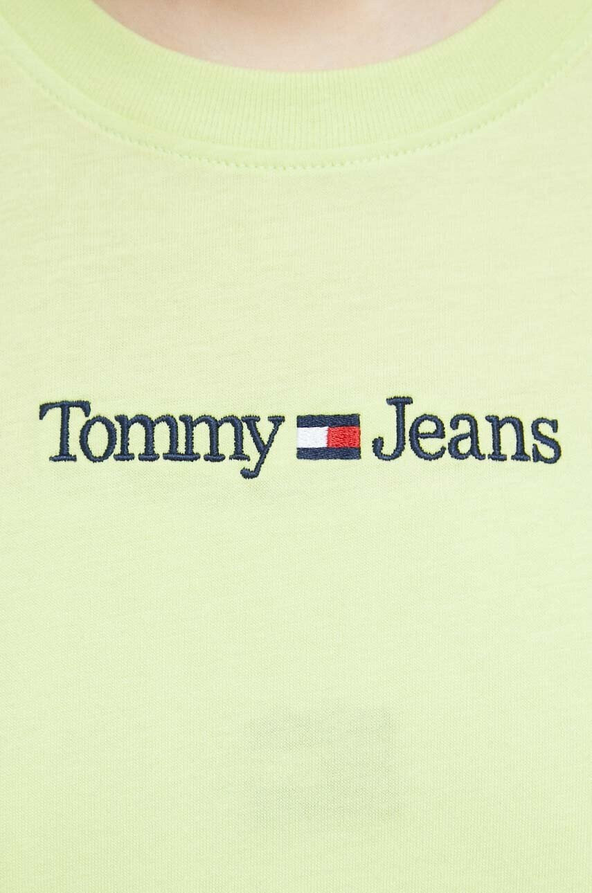 Tommy Jeans Памучна тениска в жълто - Pepit.bg