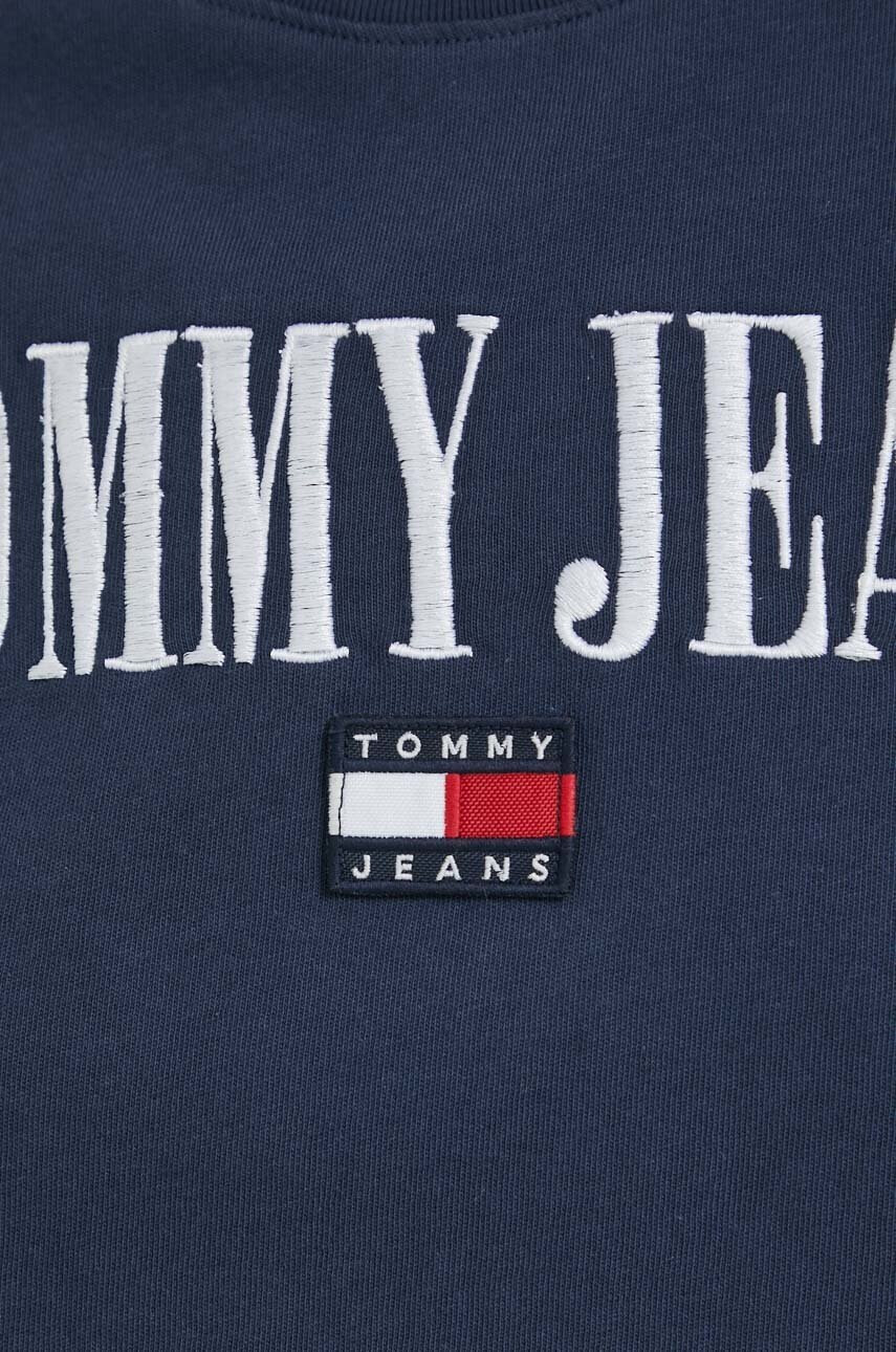 Tommy Jeans Памучна тениска в тъмносиньо - Pepit.bg