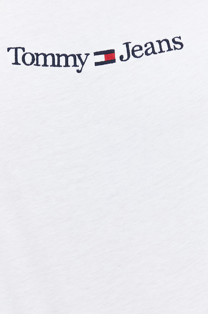 Tommy Jeans Памучна тениска в бяло с апликация - Pepit.bg