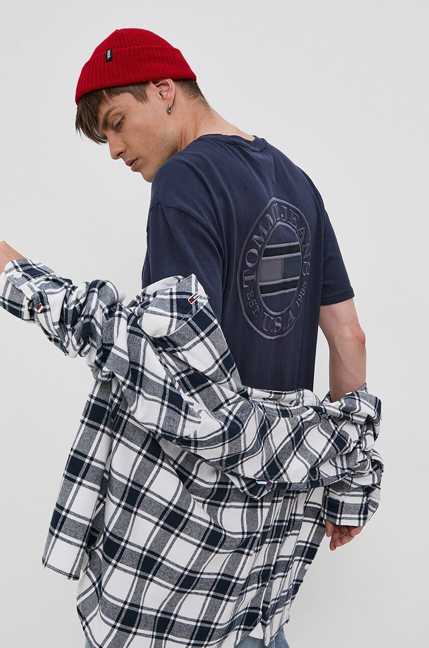 Tommy Jeans Памучна тениска в розово - Pepit.bg