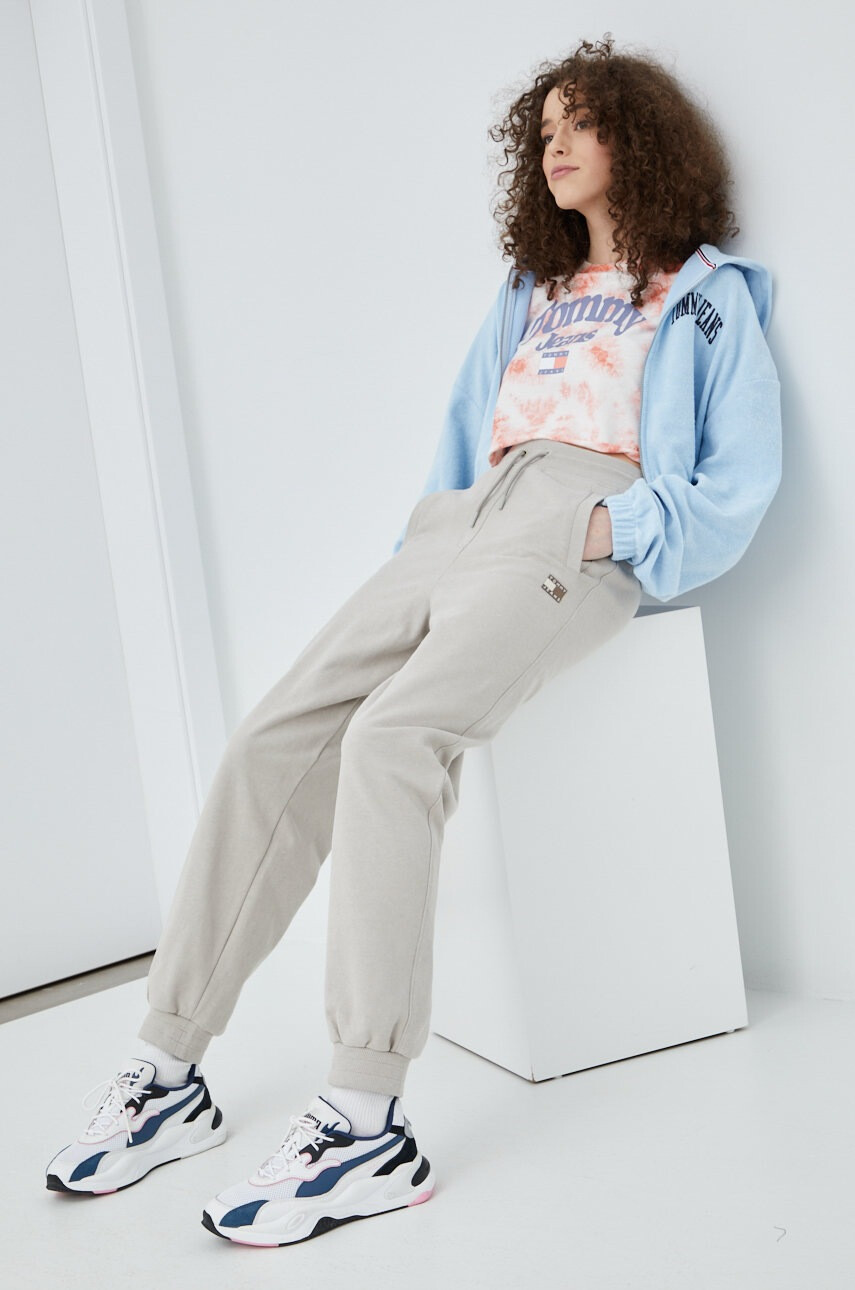 Tommy Jeans Памучна тениска в розово - Pepit.bg