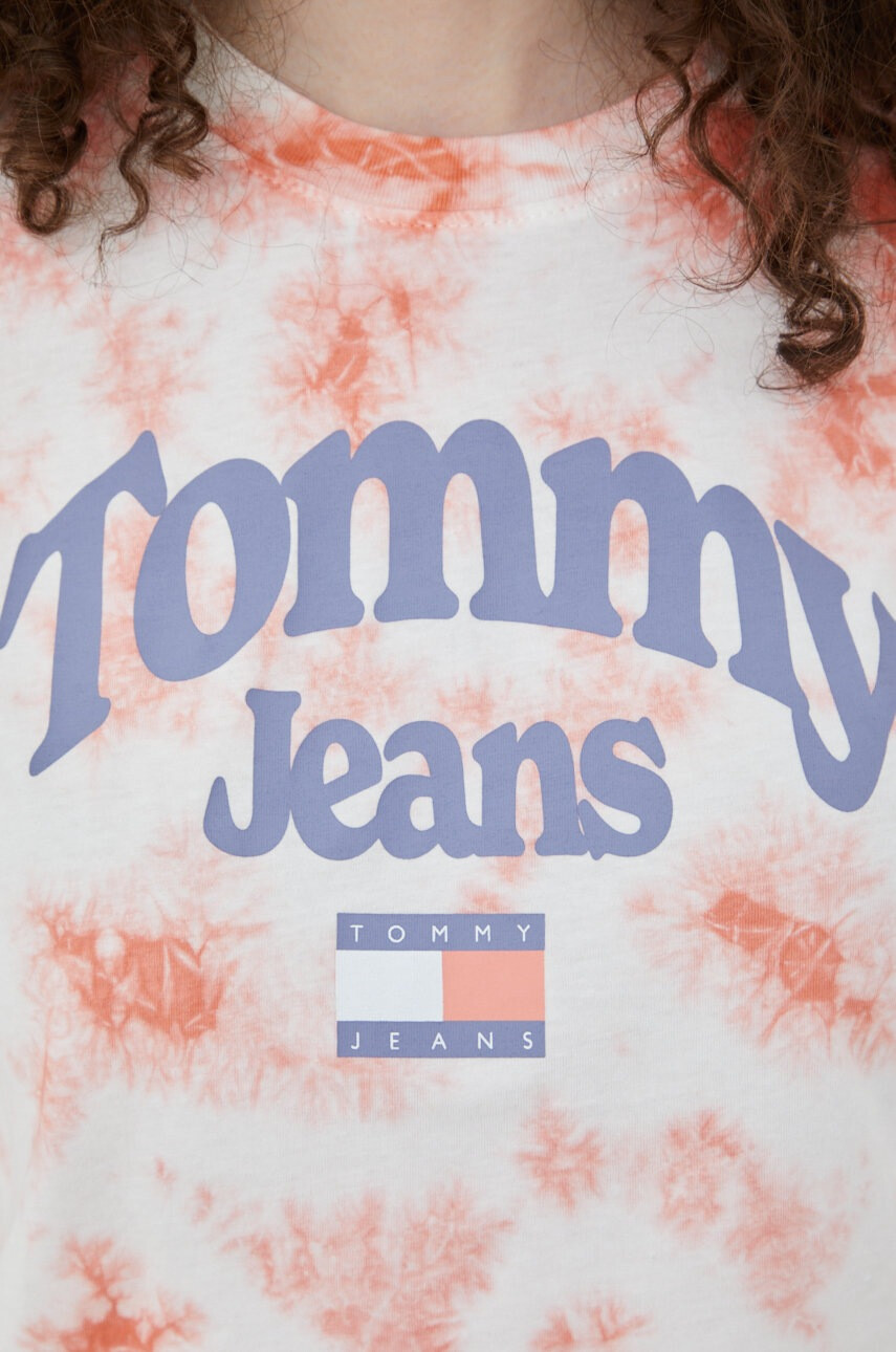 Tommy Jeans Памучна тениска в розово - Pepit.bg