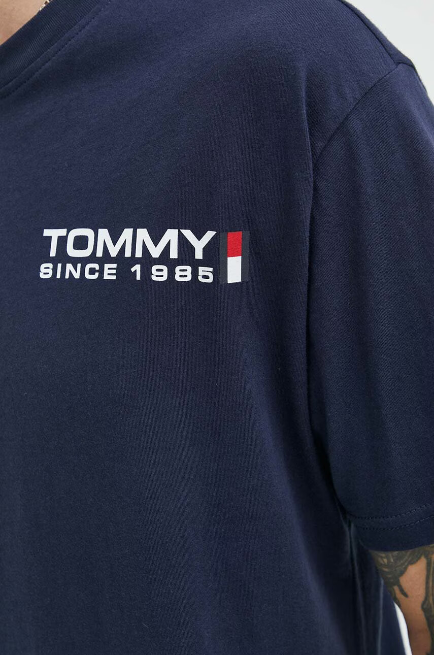 Tommy Jeans Памучна тениска в зелено - Pepit.bg