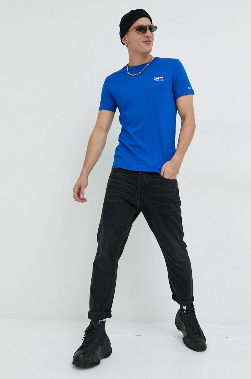 Tommy Jeans Памучна тениска с принт - Pepit.bg