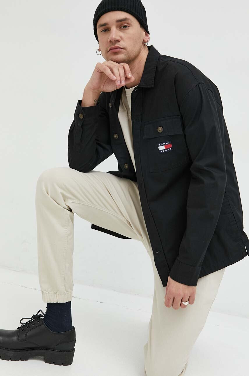 Tommy Jeans Памучна тениска в червено - Pepit.bg