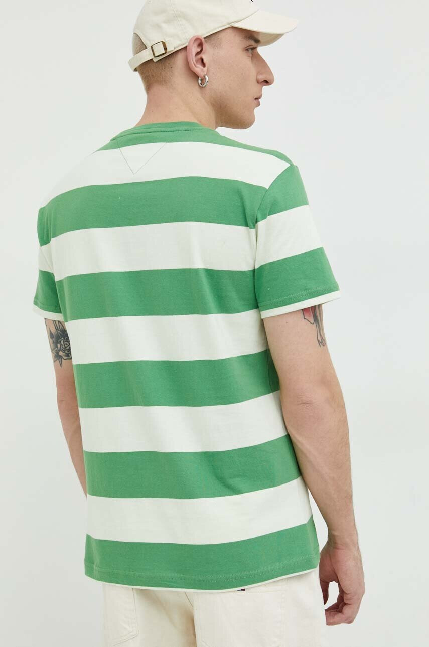 Tommy Jeans Памучна тениска в бежово - Pepit.bg