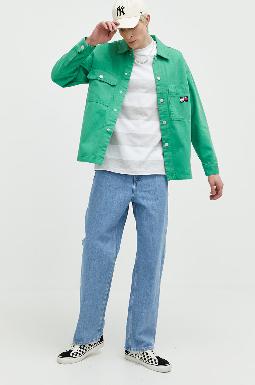 Tommy Jeans Памучна тениска в черно - Pepit.bg
