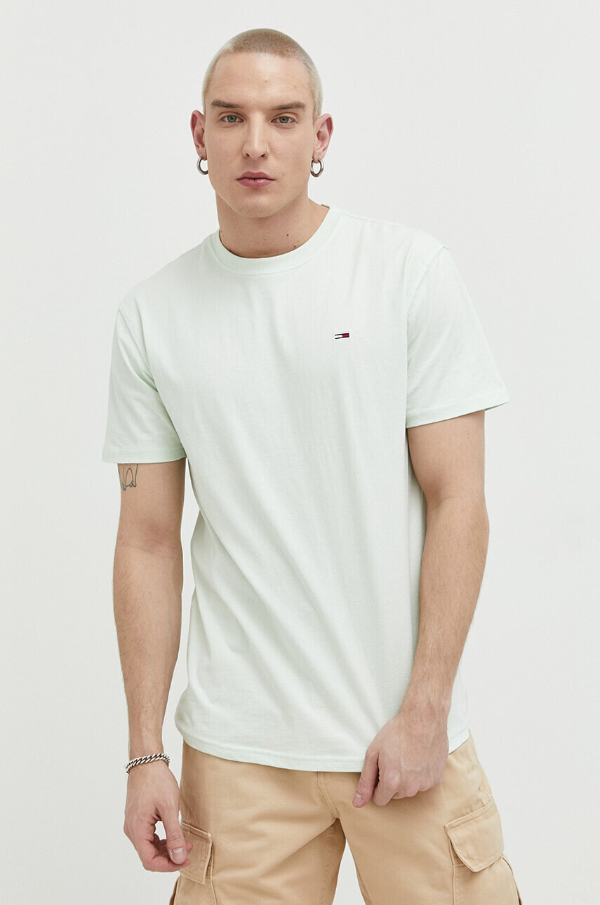 Tommy Jeans Памучна тениска в тъмносиньо - Pepit.bg