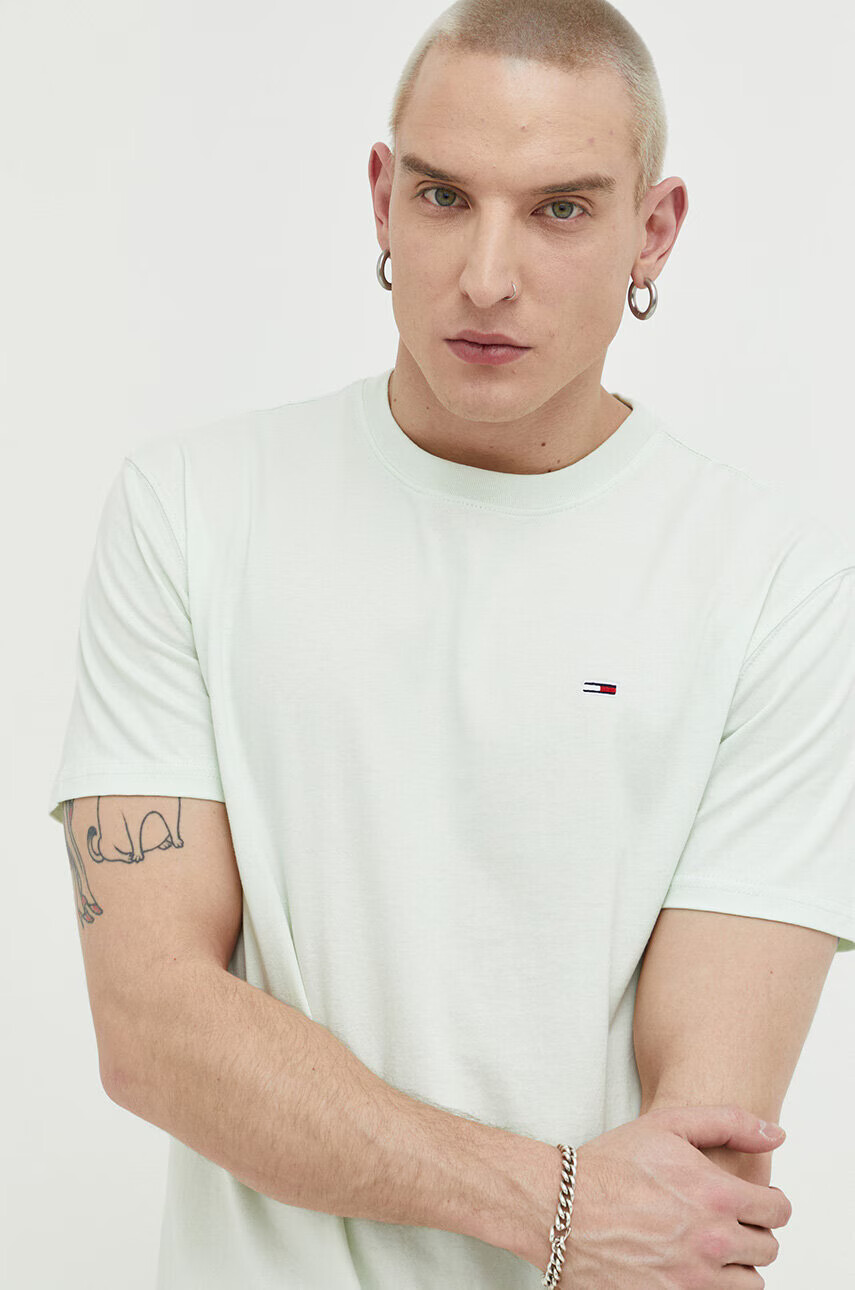 Tommy Jeans Памучна тениска в тъмносиньо - Pepit.bg