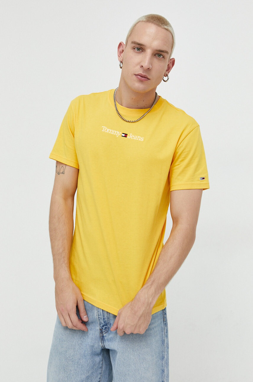 Tommy Jeans Памучна тениска в синьо - Pepit.bg