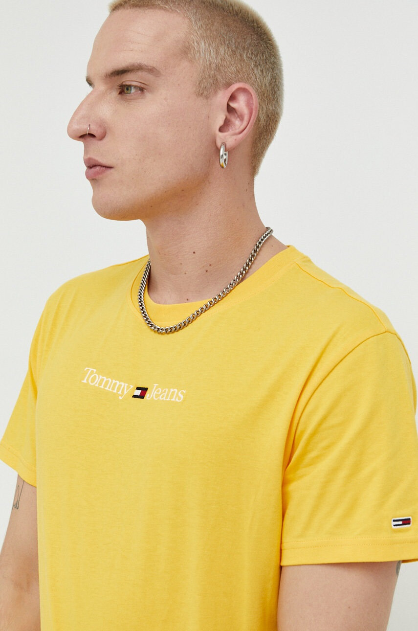 Tommy Jeans Памучна тениска в синьо - Pepit.bg