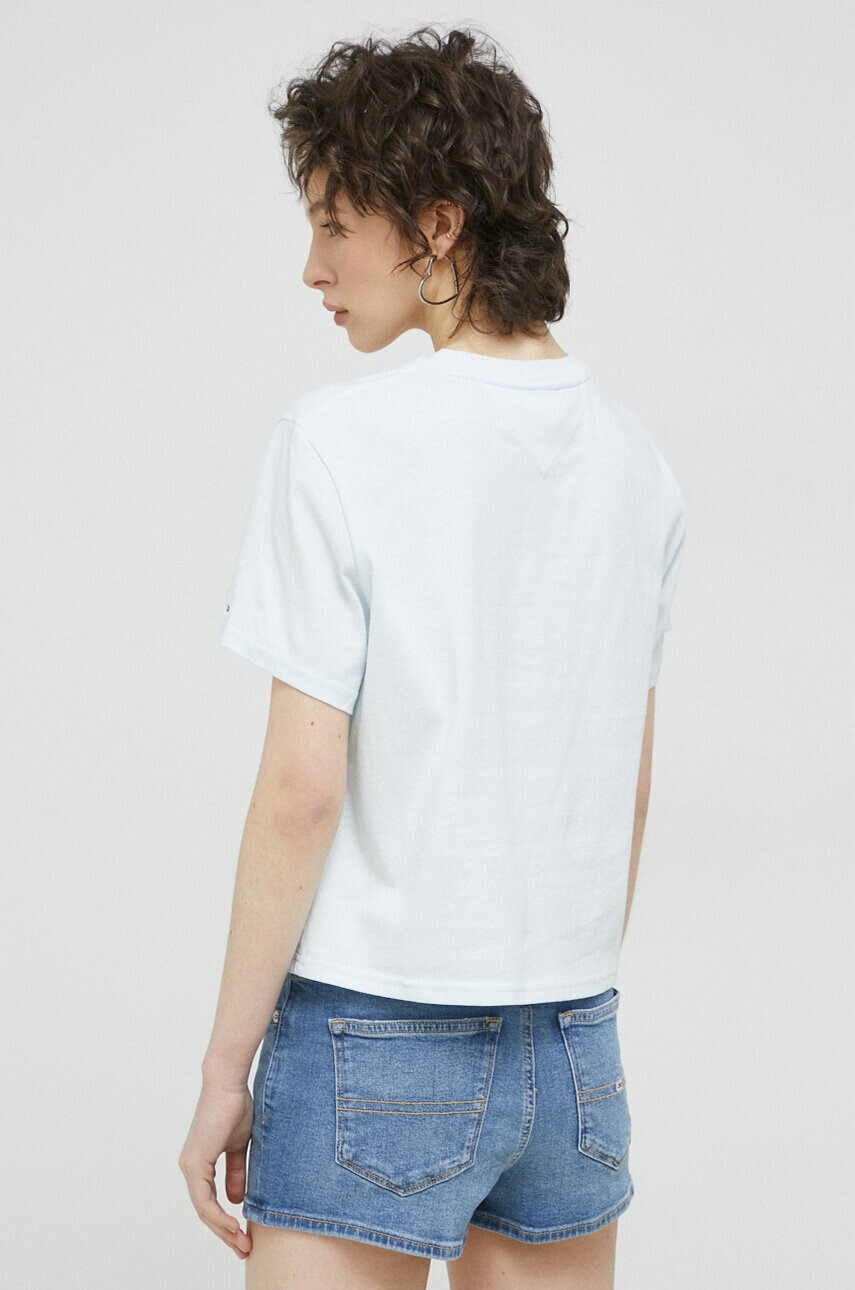 Tommy Jeans Памучна тениска в синьо - Pepit.bg