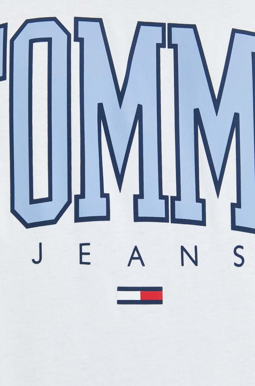 Tommy Jeans Памучна тениска в бяло с принт - Pepit.bg