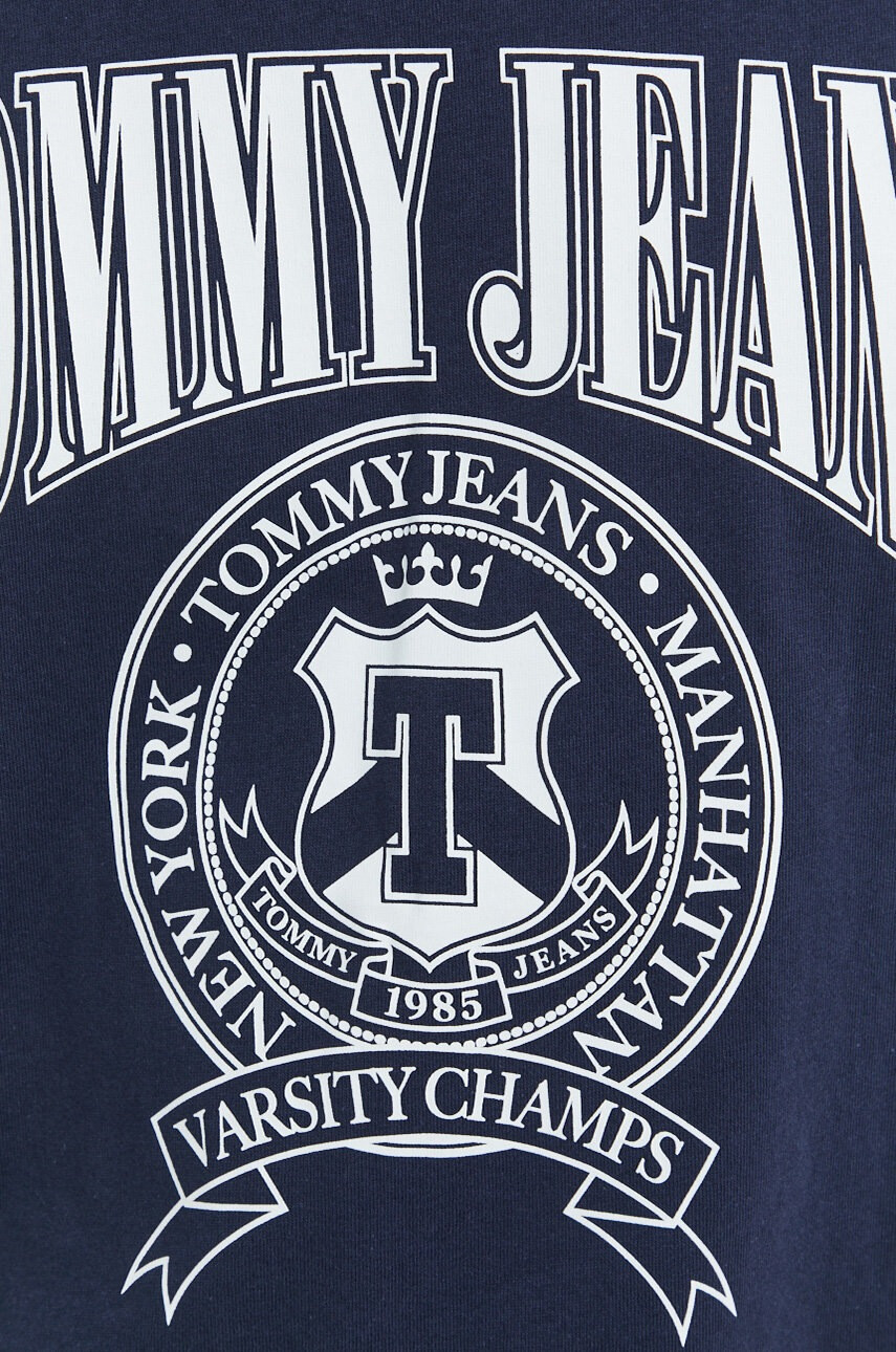 Tommy Jeans Памучна тениска в тъмносиньо с принт - Pepit.bg