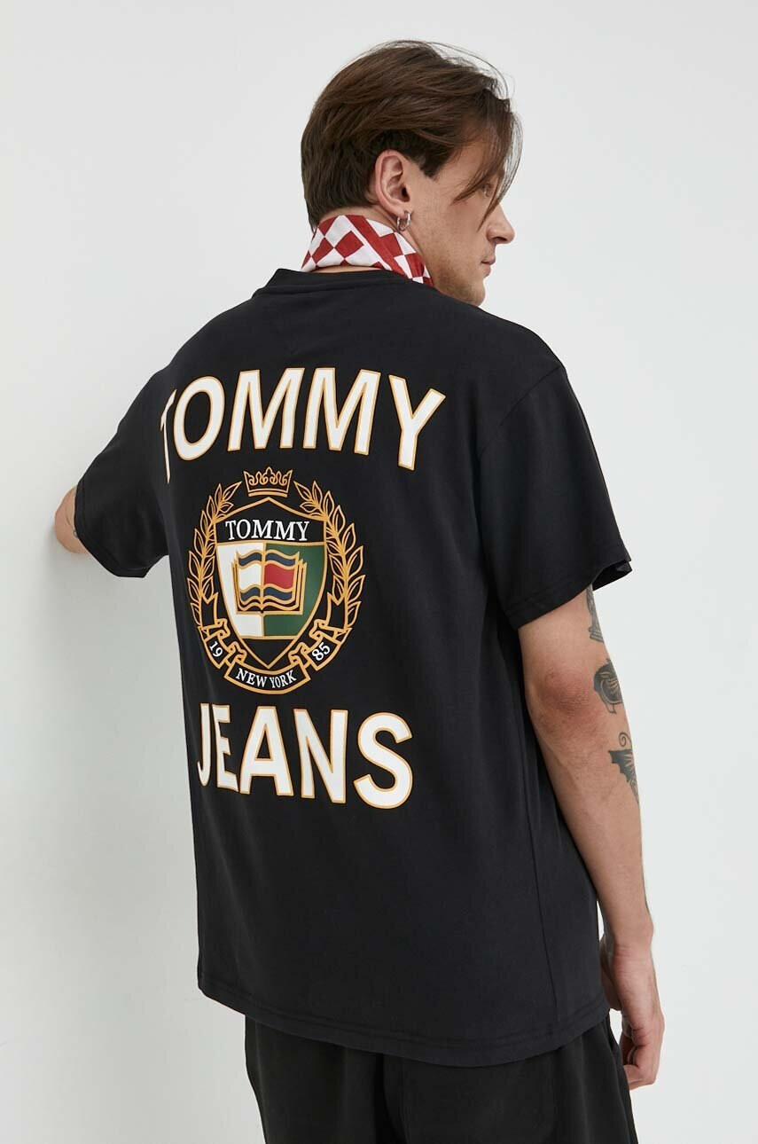 Tommy Jeans Памучна тениска в жълто - Pepit.bg