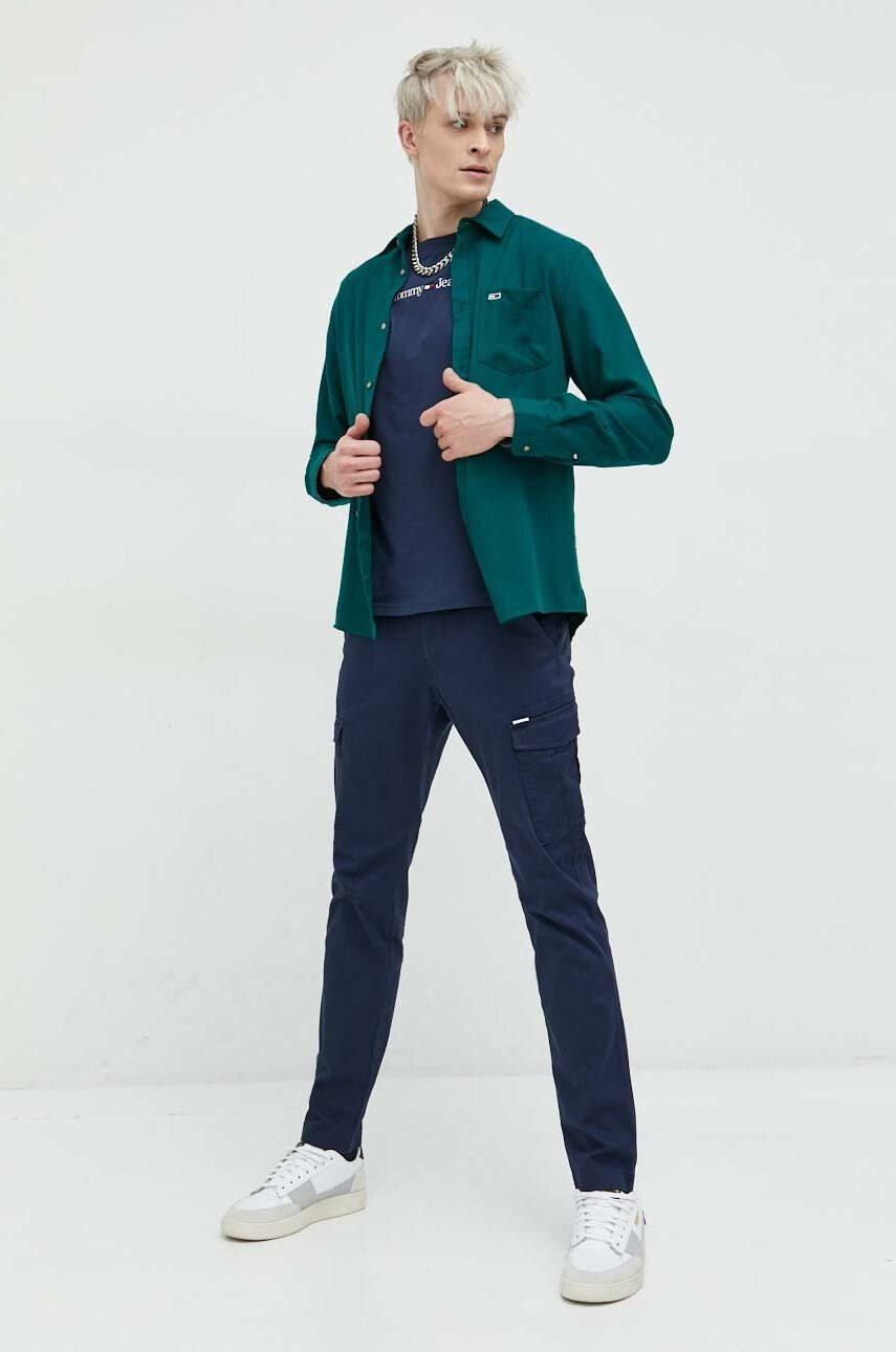 Tommy Jeans Памучна тениска в бяло с принт - Pepit.bg