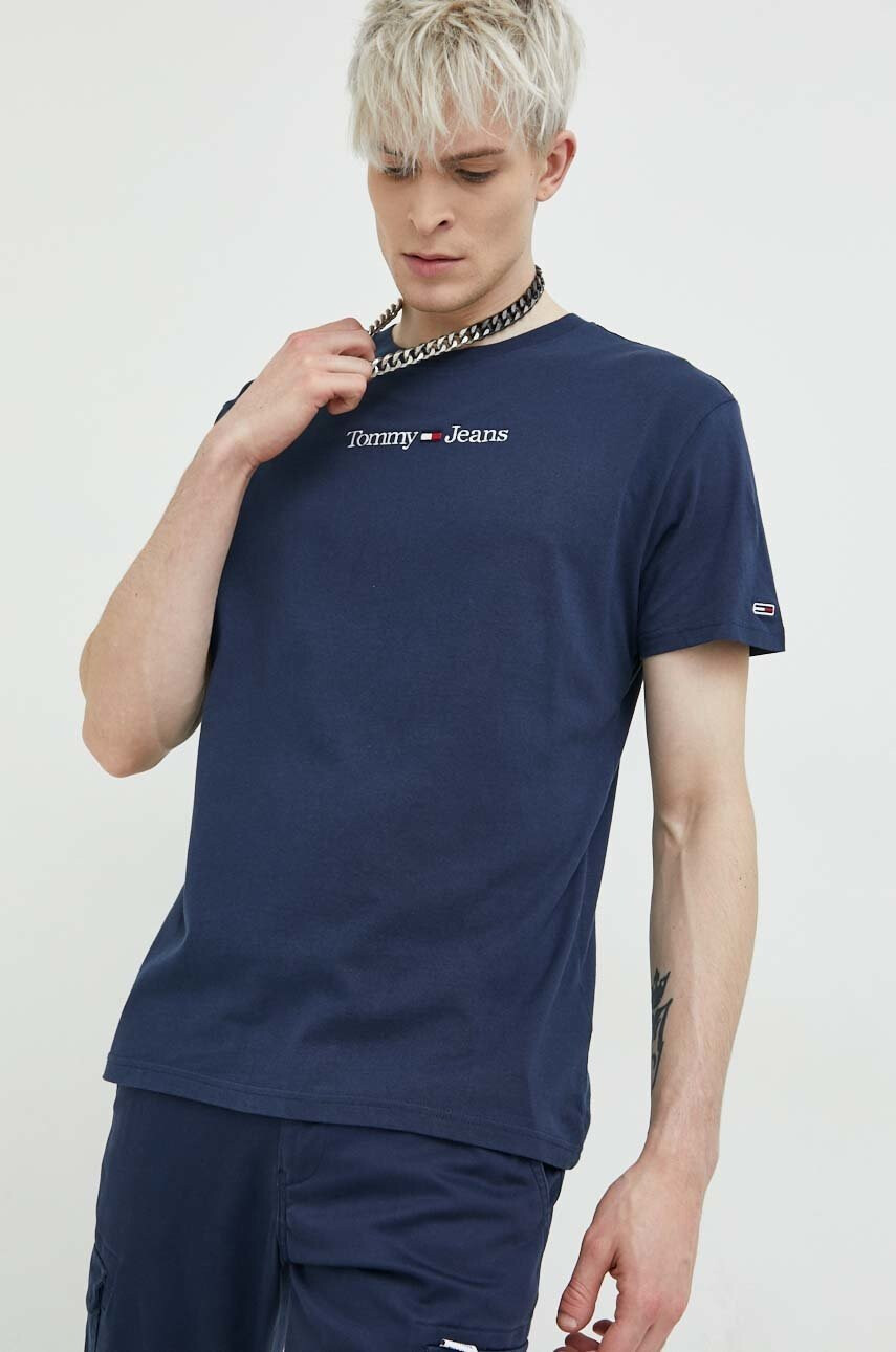 Tommy Jeans Памучна тениска в бяло с принт - Pepit.bg