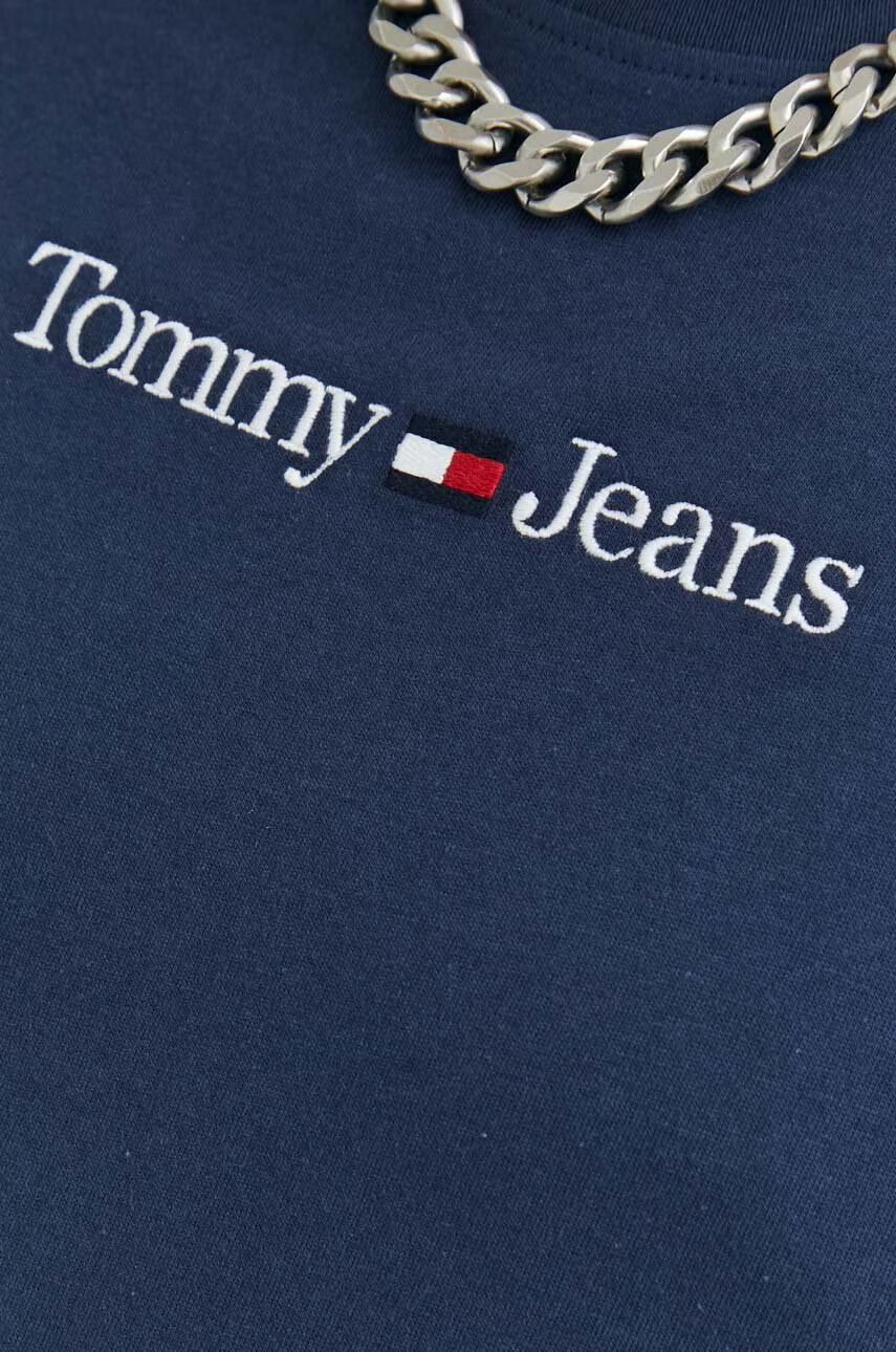 Tommy Jeans Памучна тениска в бяло с принт - Pepit.bg