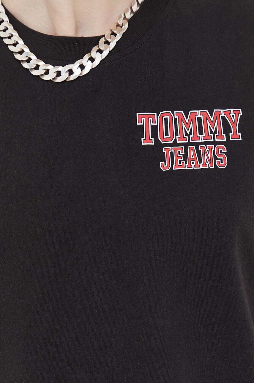 Tommy Jeans Памучна тениска в черно - Pepit.bg