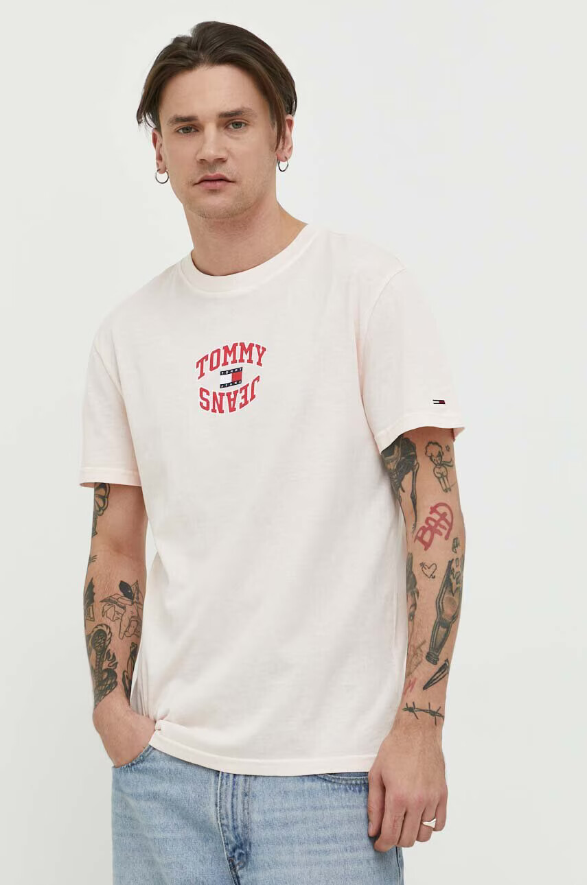 Tommy Jeans Памучна тениска в синьо - Pepit.bg