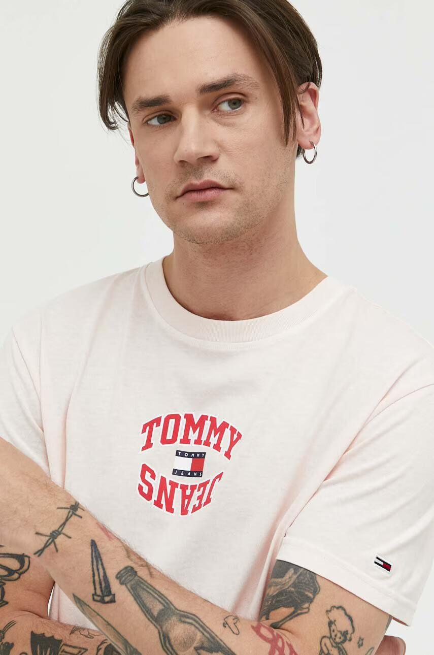 Tommy Jeans Памучна тениска в синьо - Pepit.bg