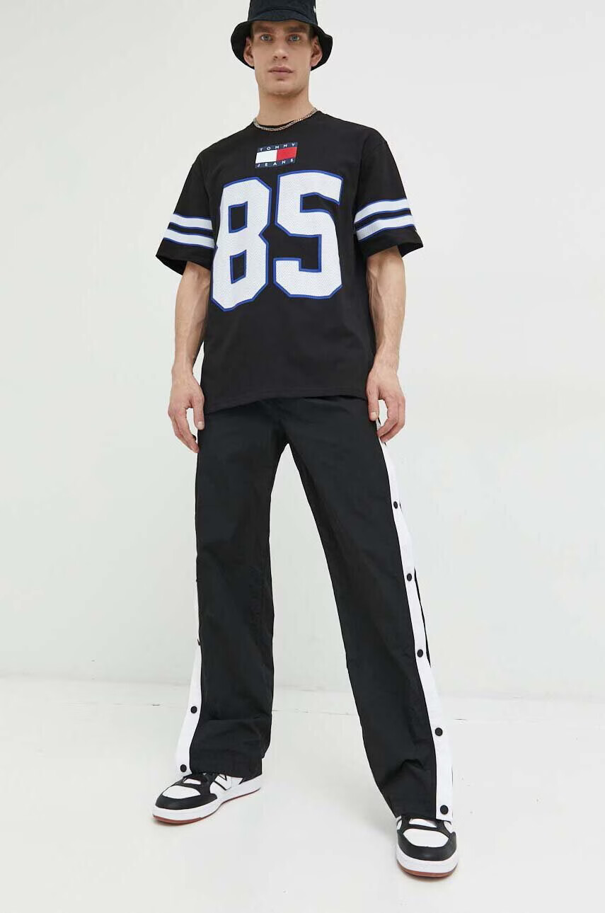 Tommy Jeans Памучна тениска в тъмносиньо - Pepit.bg
