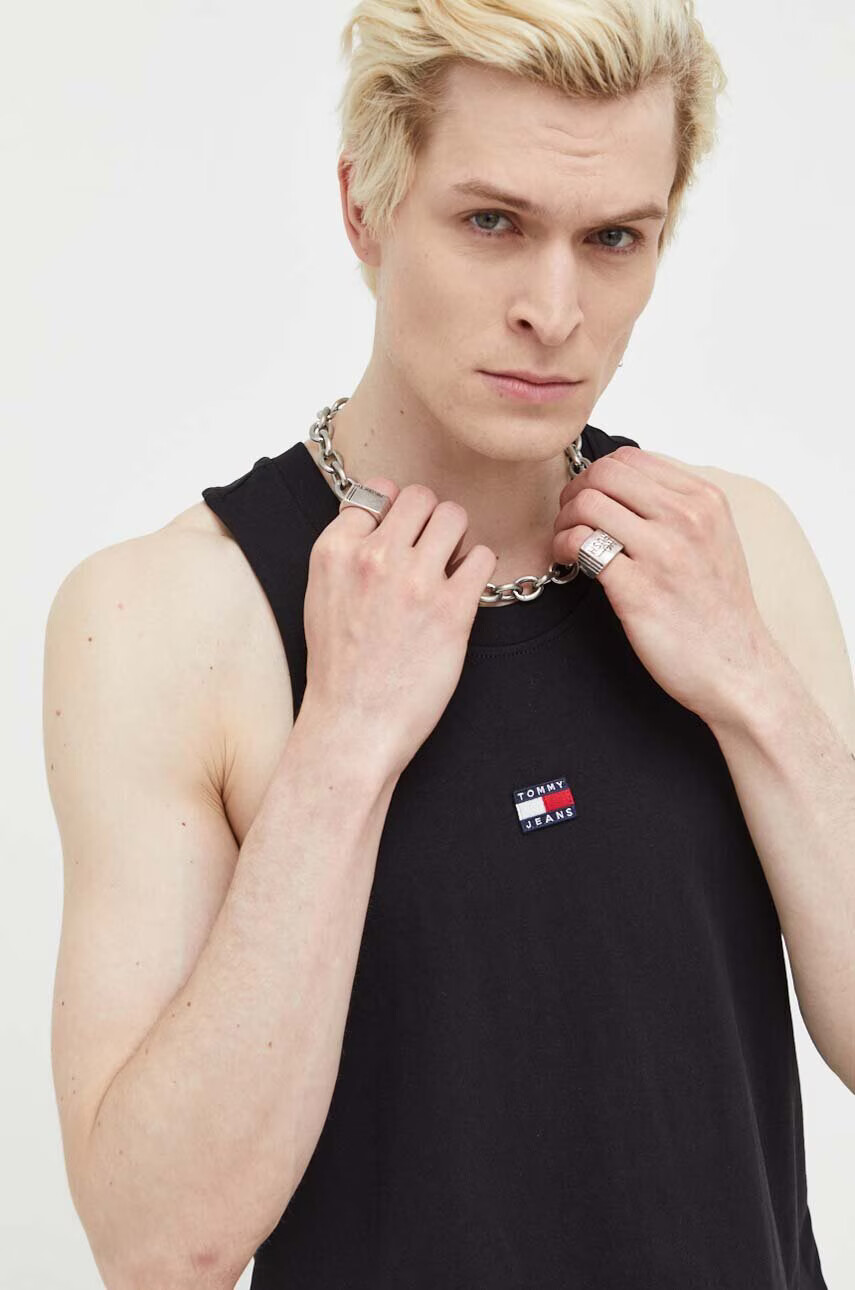 Tommy Jeans Памучна тениска в черно - Pepit.bg