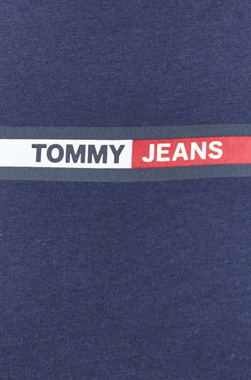 Tommy Jeans Памучна тениска в тъмносиньо с принт - Pepit.bg