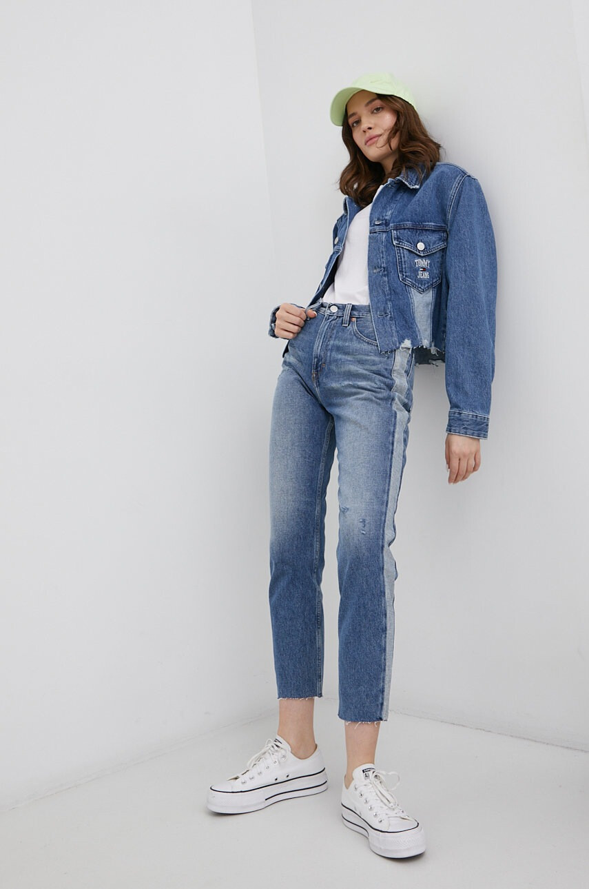 Tommy Jeans Памучна тениска в бяло - Pepit.bg