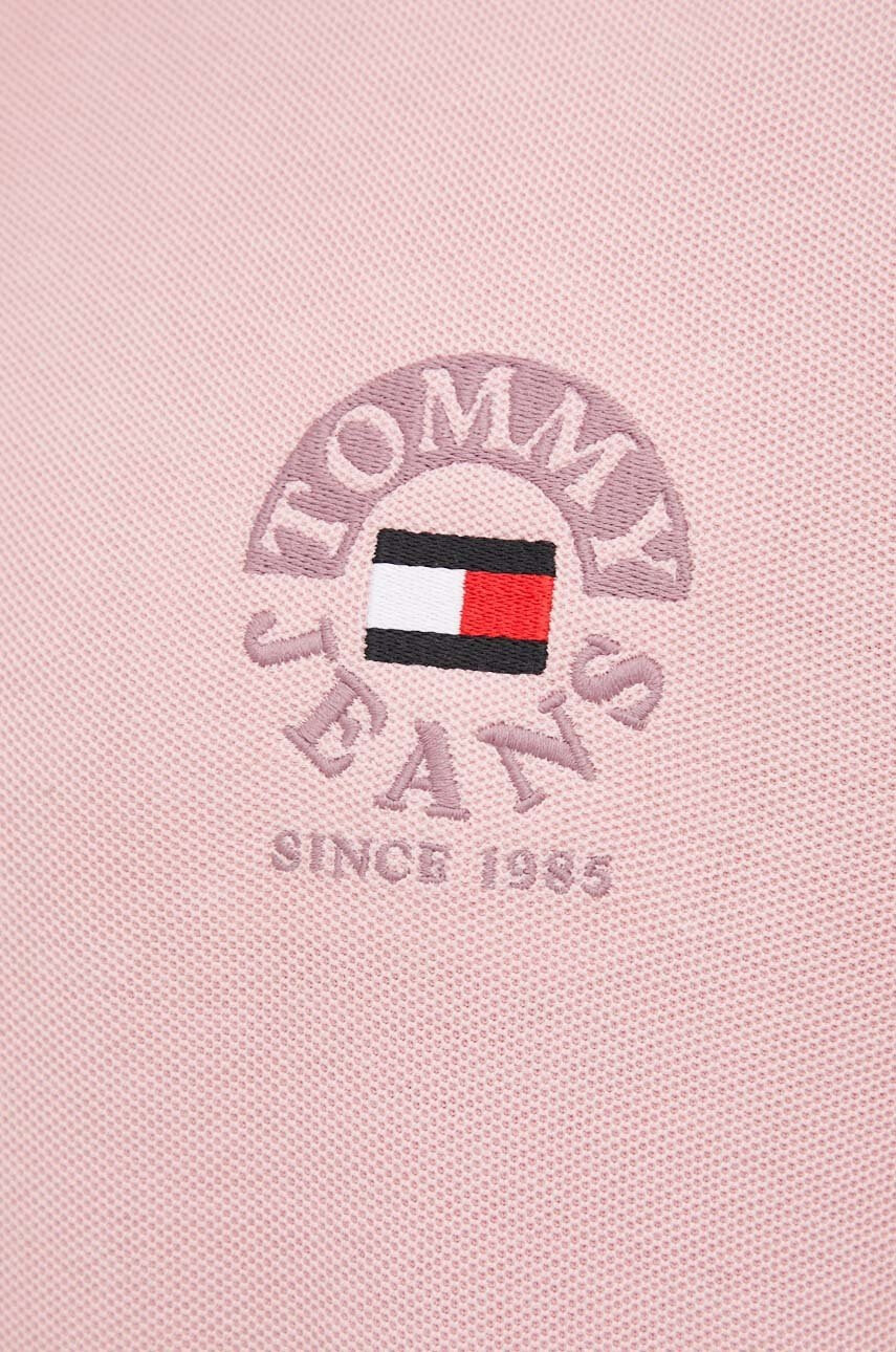 Tommy Jeans Памучна тениска с яка - Pepit.bg