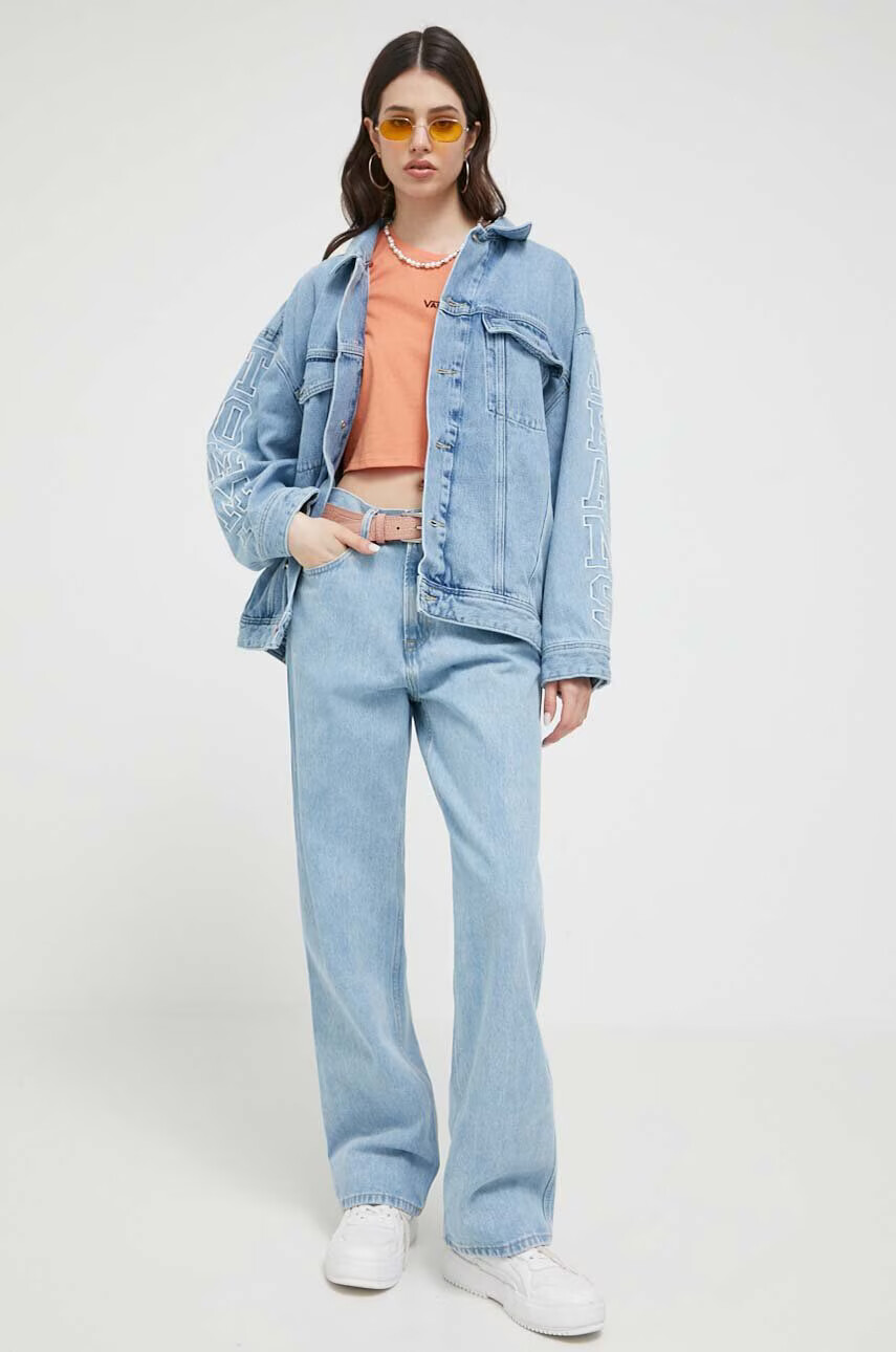 Tommy Jeans Памучни дънки в с висока талия - Pepit.bg