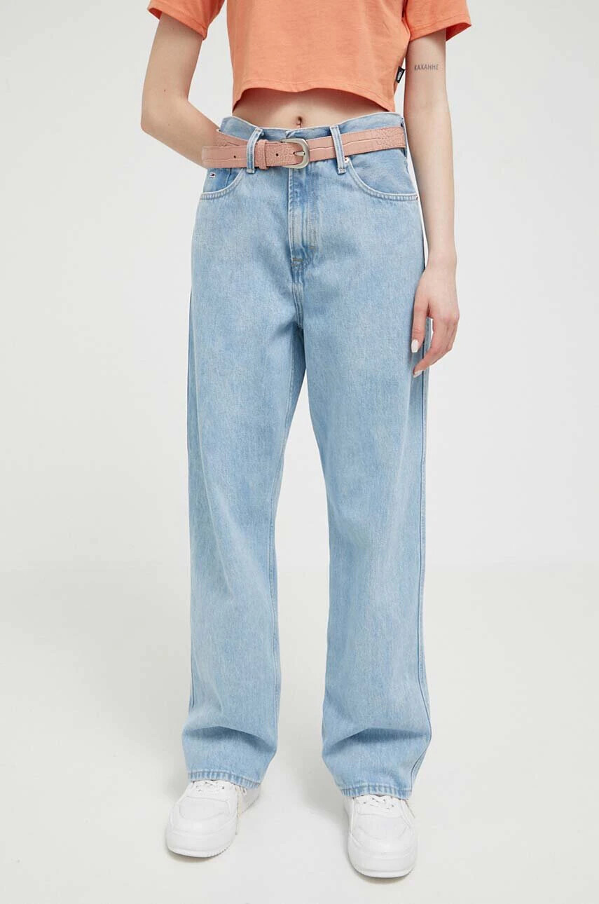 Tommy Jeans Памучни дънки в с висока талия - Pepit.bg