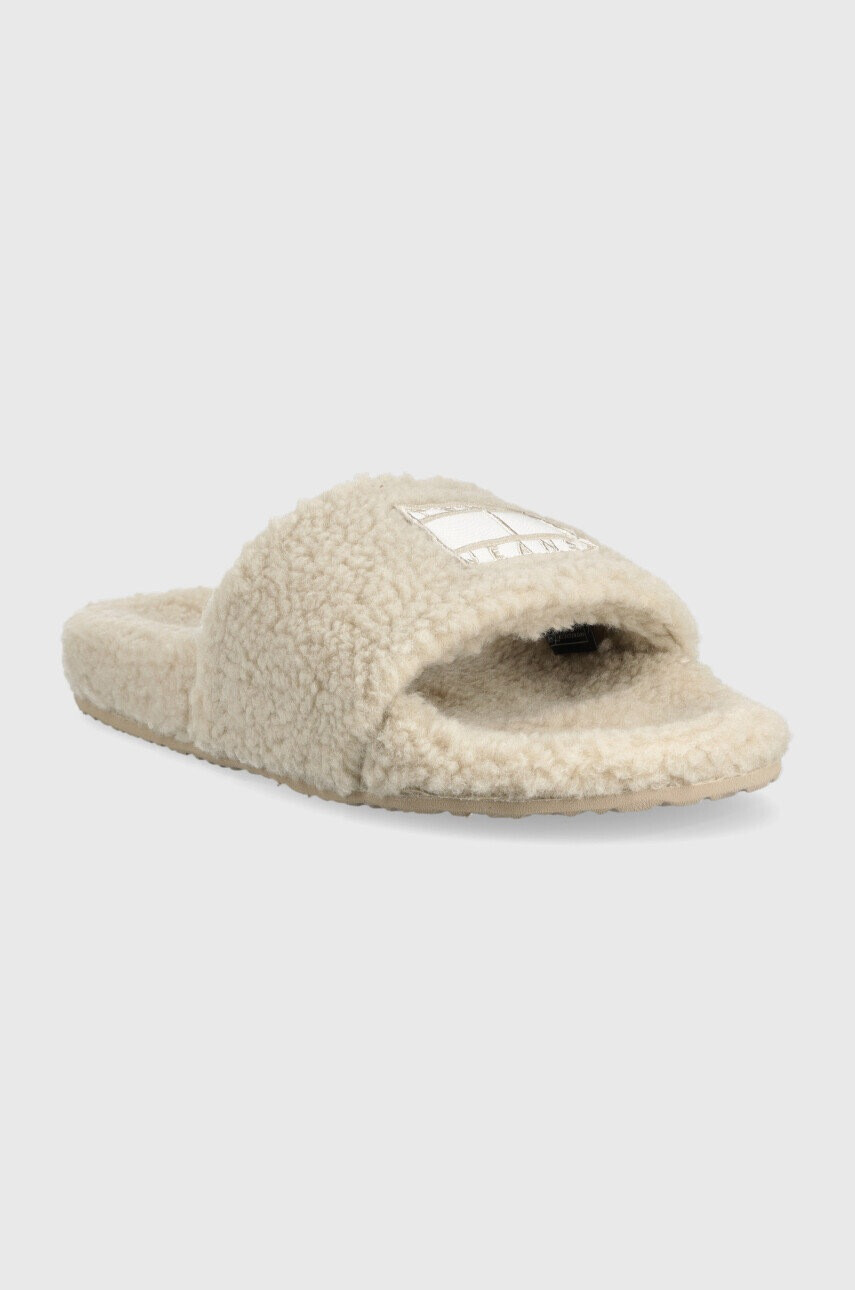 Tommy Jeans Пантофи Warm Slipper в бежово - Pepit.bg