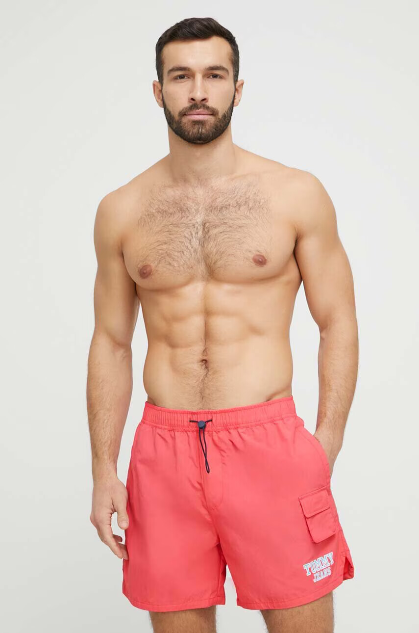 Tommy Jeans Плувни шорти в розово - Pepit.bg