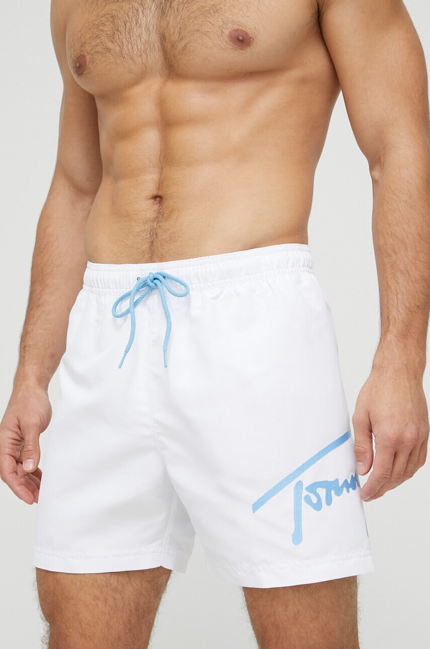 Tommy Jeans Плувни шорти в бяло - Pepit.bg