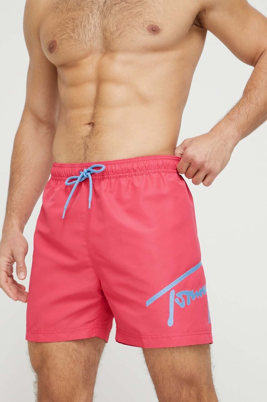 Tommy Jeans Плувни шорти в розово - Pepit.bg