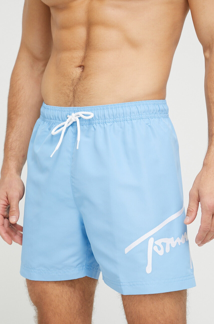 Tommy Jeans Плувни шорти в синьо - Pepit.bg