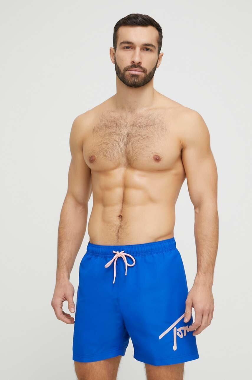 Tommy Jeans Плувни шорти в синьо - Pepit.bg